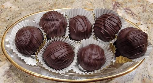 Dark Chocolate Huckleberry Truffles 